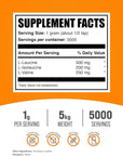 BulkSupplements.com BCAA 2:1:1 Powder - Branched Chain Amino Acids, BCAA Supplement, BCAAs Amino Acids Powder - Unflavored & Gluten Free, 1000mg per Serving, 5kg (11 lbs) (Pack of 5)