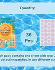 UV Stickers for Sunscreen - 36 PCS UV Detection Stickers, Kid Friendly Sun Protection Reminder, Sunscreen Patches, Summer and Beach Vacation Essentials (36)
