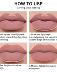 evpct 2Pcs Nude Beige Neutral Color Lip Liner and Matte Lipstick Makeup Sets Vegan Lipstick Lip Liner and Gloss Set Lip Stain Long Lasting Waterproof 24 34#