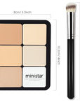 12 Colors Cream [Contour Concealer Foundation] Makeup Palette for Cheeks - All in One Makeup Palette Kit with Brush, Natural Matte Long Wearing, Waterproof Blendable Face Make Up Pallete (#03)