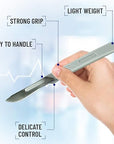 Disposable Scalpels| #10 Sharp Carbon-Steel Blades | Sterile Individual Pouches| for Dermaplaining, Podiatry, Crafts & More