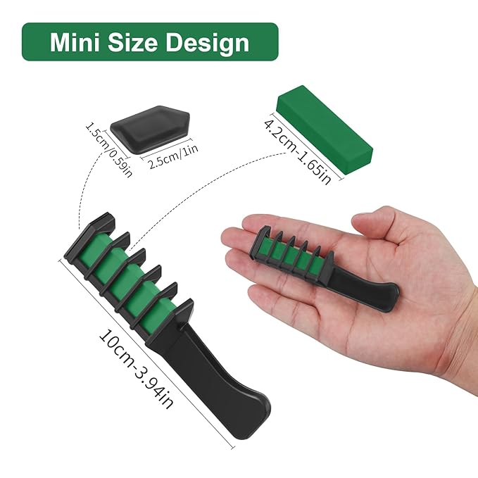 New Hair Chalk Comb Temporary Hair Color Dye for Girls Kids with Light Color Hair, Washable Hair Chalk for Girls Age 4 5 6 7 8 9 10 Birthday Cosplay DIY, St. Patrick's Day (Green)