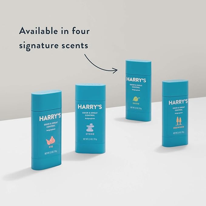 Harry's Antiperspirant Deodorant, Sweat & Odor Control Antiperspirant for Men, Redwood, 2.5 oz Pack of 3