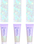 Face Body Glitter, Hair Glitter Sparkles Chunky Face Glitter Gel for Girls Makeup Singer Concerts Mermaid Festival Sequins Face Paint (3pc White)