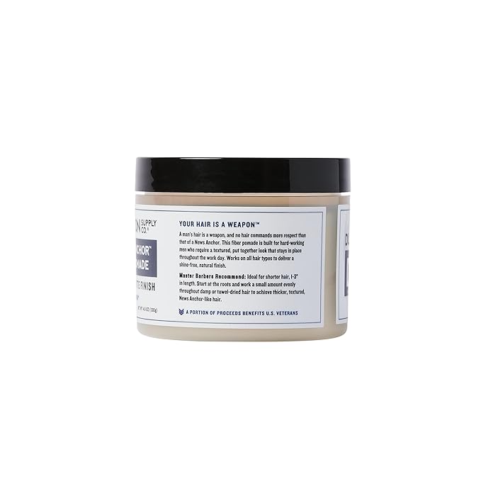 Duke Cannon News Anchor Fiber Pomade - Strong Hold, Natural Matte Finish - 4.6 oz