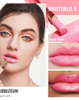 Oulac Shine Pink Lipstick for Women, 2 in 1 Glossy Light Pink Tinted Lip Balm, Hydrating Lipstick for Dry Lips, Moisture Shine Juicy Finish Vegan 2.2g/0.07oz (26)
