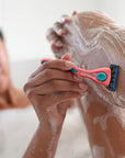Preserve Shave 5 Five Blade Refillable Razor, Made from Recycled Materials, Neptune Green