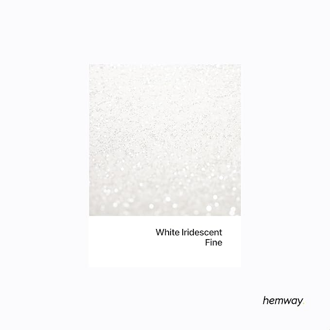Hemway Biodegradable Glitter Eco Friendly - 100g/3.5oz Bio Cosmetic Safe Sparkle Vegan for Face Eyeshadow Body Hair Festival Makeup Craft - Fine (1/64" 0.015" 0.4mm) - White Iridescent