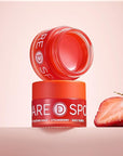 Sleeping Lip Mask Strawberry - Overnight Lip Treatment, Lip Care Hydration, Repair for Dry Cracked Lips, Vitamin C, Soft and Nourished Lips Overnight, Christmas, with Shea Butter - 0.42 Fl Oz