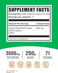 BulkSupplements.com Organic Beet Root Powder - Beet Powder Organic, Beetroot Supplement - Superfood Supplement, Vegan & Gluten Free - 3500mg per Serving, 250g (8.8 oz) (Pack of 1)