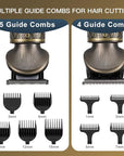 Beard Trimmer Kit Professional Hair Clipper Zero Gapped T-Blade Electric Shaver Razor Nose Body Trimmer for Men Cordless Grooming Kit 7 in 1