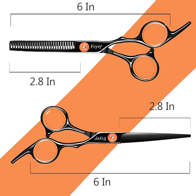 Professional Hair Cutting Scissors Set, Fcysy Hair Scissors Texturizing Shears Kit, Hair Cutting Tools with Barber Supplies, Tijeras para Cortar Cabello Salon Shears for Home Use