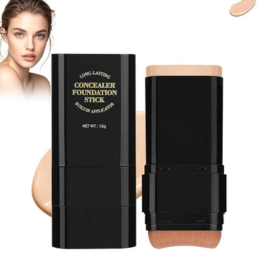 Long-Lasting Concealer Foundation Stick, Full Coverage Foundation Stick, Contouring foundation, Cover Blemishes for All Skin Types (LIGHT SKIN)