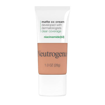 Neutrogena Clear Coverage Flawless Matte CC Cream, Full-Coverage Free, Fawn, 1 oz