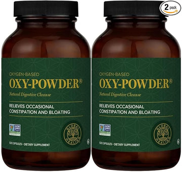 Global Healing Center Oxy-Powder Colon Cleanse Detox - Oxygen Based Safe and Natural Intestinal Cleanser, 120 Count (Pack of 2)