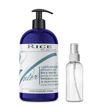 Dr Joe Lab Rice Water Growth Mix, Nourishing Toner with Rose Hydrosol, Aloe Vera Face and Scalp Essence, Rice Extract, Pro Vitamin B5, Oily Skin, Alcohol Free Spray Spritz (16 oz)