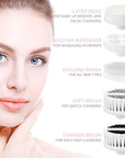 Waterproof Facial Cleansing Spin Brush Set with 5 Exfoliating Brush Heads - Electric Face Scrubber Cleanser Brush by CLSEVXY - Face Brush for Gentle Exfoliation and Deep Scrubbing