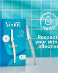 Gillette Venus Dermaplaning Tool, 2 Blade Refills, Exfoliating Face Razors for Women, Eyebrow and Facial Dermaplane Razor