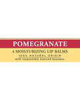 Burt's Bees Lip Balm - Pomegranate, Lip Moisturizer With Responsibly Sourced Beeswax, Tint-Free, Natural Origin Conditioning Treatment, 4 Tubes, 0.15 oz.