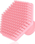 VWMYQ Silicone Face Scrubber for Men, Gentle Exfoliator Pad & Massager, Facial Cleansing Brush Silicone Face Wash Brush Removes Dead & Dry Skin（Pink）