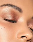 MAKE Beauty Multi-Chromatic Eye Shadow. Metal Reflecting Luminous Foil Finish Creamy, Buildable, Dimensional Long-wear, Crease-proof Powder Eyeshadow, Multichrome Shade - Dream Dust, Gold