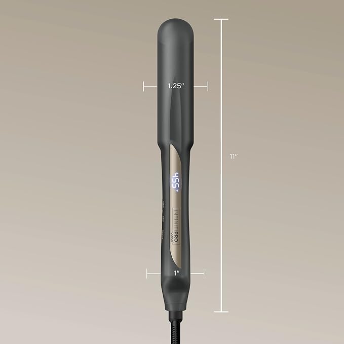 INFINITIPRO BY CONAIR Tourmaline Ceramic Flat Iron, 1 1/4-inch Digital Hair Straightener