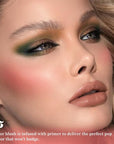 Single Warm Orange Matte Cream to Powder Blush Makeup Palette, Cheeks Face Blushes for Older Women, Natural Monochrome Blushes Makeup Palette, Paleta de rubores 05(0.35 Oz)
