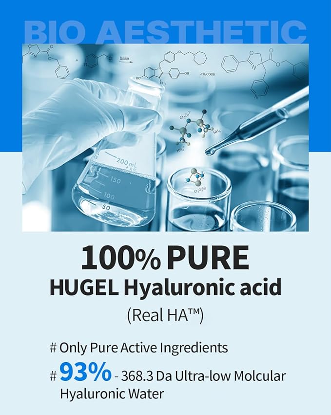 WELLAGE Real Hyaluronic Toner 100 - Korean Facial Toner with 93% Ultra Low Molecular Hyaluronic Acid - Moisturizing, Hypoallergenic, Skin Irritation-Free, K-Beauty Skincare, 6.76 fl.oz.