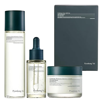 Pyunkang Yul Calming Line Gift Box Set - Korean Facial Skin Care Essential for Daily Moisturizing, Safe on Acne Prone & Sensitive Skin, Vegan & Cruelty Free