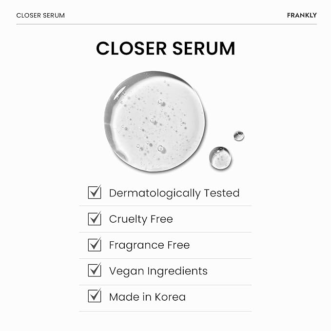 FRANKLY Closer Serum Mega Jumbo | Pore Minimizer Serum | 9 Peptides, Vegan Collagen, Adenosine, PHA | Korean Pore Minimizer for Glass Skin, Anti-Aging, Hydration, Elasticity | 3.38 fl oz