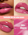 Summer Hydrating Lip Butter Balms Lip Gloss,Natural Vegan Lip Balm Tinted for Instant Moisture,Shine,Hydration Purple-Tinted,Soothes & Softens Dry Lips,Bálsamo labial hidratante 04#Cherry (0.5 Oz)