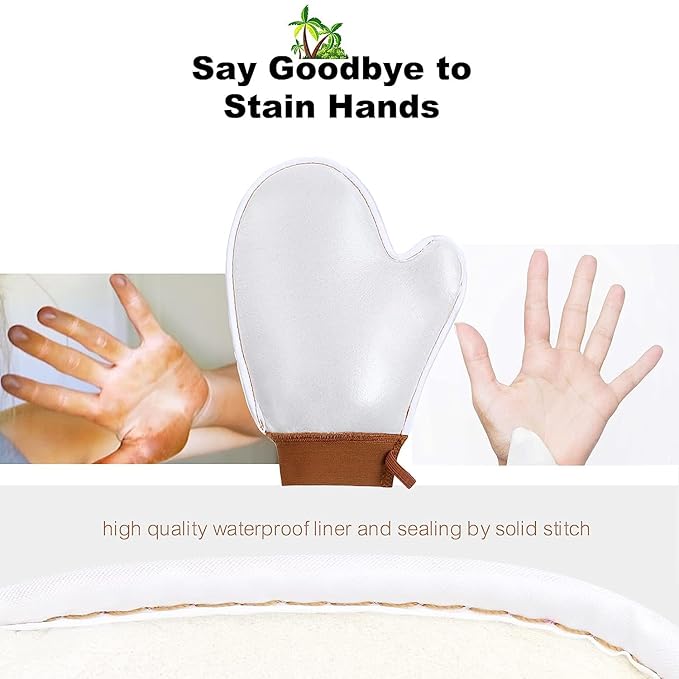 Self Tanner Mitt Applicator - 4 Pack Self Tanning Mitt with Self Tanning Glove for Self Tan Mitt, Back Applicator, Mini Self Tan Glove, Exfoliating Mitt, Tanning Mitts Self Tanner Glove