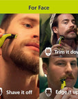 Philips Norelco OneBlade 360 Hybrid Face, Electric Beard Trimmer and Shaver, with 360 Blade Technology, 1x 360 Blade for Face, 5in1 Adjustable Comb, Model QP2724/90