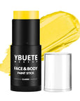 Yellow Face Body Painting Stick, Professional Full-coverage Cream Yellow Face Paint for Halloween SFX Makeup Clown Costume Party, Washable Bright Eye Cheek Art Stick for Adult Festival Carnival