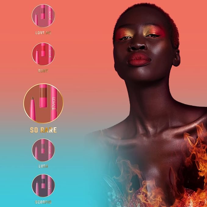 Juvia's Place Coffee Shop Luxe Lip Liner: So Rare - Colorstay Matte Finish Lip Pencil, Makeup for Natural Long Lasting Beauty and Sensational Wear, Lip Stain Kiss Proof Cometics