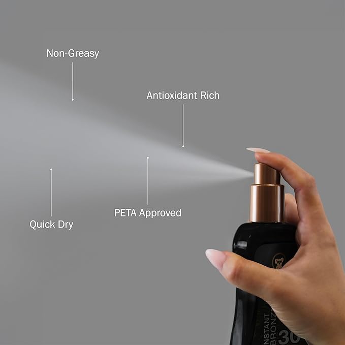 Australian Gold Spray Gel Sunscreen with Instant Bronzer SPF 30, 8 Ounce | Moisturize & Hydrate Skin | Broad Spectrum | Water Resistant | Non-Greasy | Oxybenzone Free | Cruelty Free