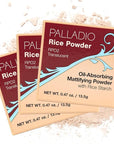 Palladio Rice Powder Loose Setting Powder Absorbs Oil Leaves Face Looking and Feeling Smooth Helps Makeup Last Longer For a Flawless Fresh Look Pack, Translucent, 1 Count, (Pack of 3)