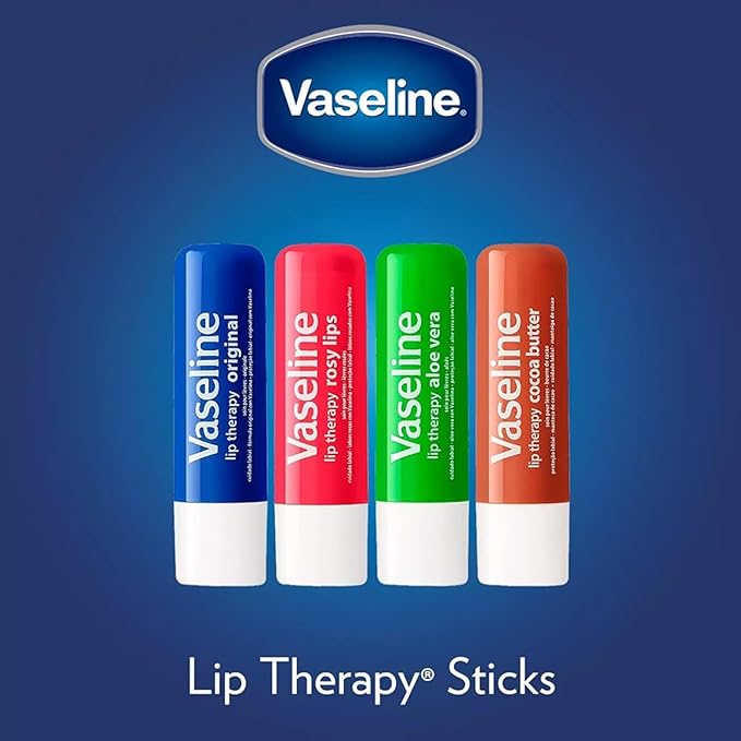 Vaseline Lip Therapy Cocoa Butter Lip Balm, 6 Pack, 0.16 Oz Ea