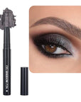 Dark Gray Eyeshadow Stick Makeup, Smooth Cream Shimmer Eye Shadow Pencil, Waterproof Hypoallergenic Long Lasting Crayon, Glitter Primer Palette Eyeliner