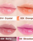 evpct 4Pcs Magic Color Changing Lipstick Long Lasting Waterproof 24 Hours Original for Women, Honey Orange Raspberry Strawberry Pink PH Mood Permanent Color Changing Lipstick Lip Balm, labial magico