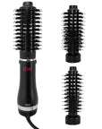CHI 3-in-1 Round Blowout Brush, Hair Dryer Brush For Smooth, Frizz-Free Hair, 3 Interchangeable Brush Heads & Adjustable Heat Settings