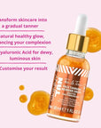 Skinny Tan Tan and Tone Self Tanning Drops for Your Face - Gradual Tan Drops Serum with Hyaluronic Acid - Transforms Skincare into Gradual Tanner - Helps Even Skin Tone and Enhance Complexion - 1 oz