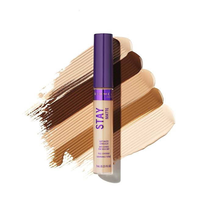 Rimmel Stay Matte Concealer, Buff, 0.23 Fluid Ounce of 2)