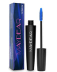Maydear Blue Waterproof Mascara for Eyelashes - Long Lasting Smudgeproof Color for Women, Fast Dry Lengthening Eye Makeup for Party and Stage Use
