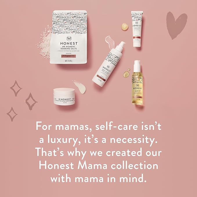 The Honest Company Honest Mama Glow On Body Cream | Hydrates, Firms, + Tightens Skin | Shea Butter, Avocado Oil, Vitamin E | 6 oz