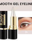 Kaely Silver Gel Eyeliner Pencil,Waterproof Smudge Proof Eye Liner Pen,Cat Eye Goth Halloween Makeup,Eye Black Face Paint Lipstick Crayon,Color Colorful Eyeliner Eyeshadow Stick,01
