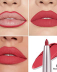 evpct Silky Lip Liner Pencil Retractable, Bean Red Smooth Lip Liner Creamy Velvet Lipliner Long-Lasting for Korean Makeup Contouring Matte Lip High Pigmented Rich Colors Crayon Lipstick Pen 08