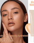 Summer Hydrating Lip Butter Balms Lip Gloss,Natural Vegan Lip Balm Tinted for Instant Moisture,Shine,Hydration Sheer-Tinted,Soothes & Softens Dry Lips,Bálsamo labial hidratante 01#Vanilla (0.5 Fl Oz)