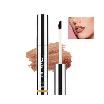 Peel Off Lip Liner Stain – Velvet Lip Glkoss Long-Lasting, Moisturizing & Non-Sticky Matte Lip Lacquer, Pigmented, Smudge-Proof Liquid Lipgloss (brown)
