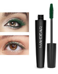 Maydear Dark Green Waterproof Long Lasting Smudgeproof Mascara for Women's Eye Makeup